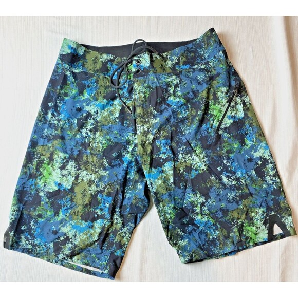 Lululemon Other - Lululemon El Current Board Green‎ Blue Swim Trunks Board Shorts Size 34 unlined